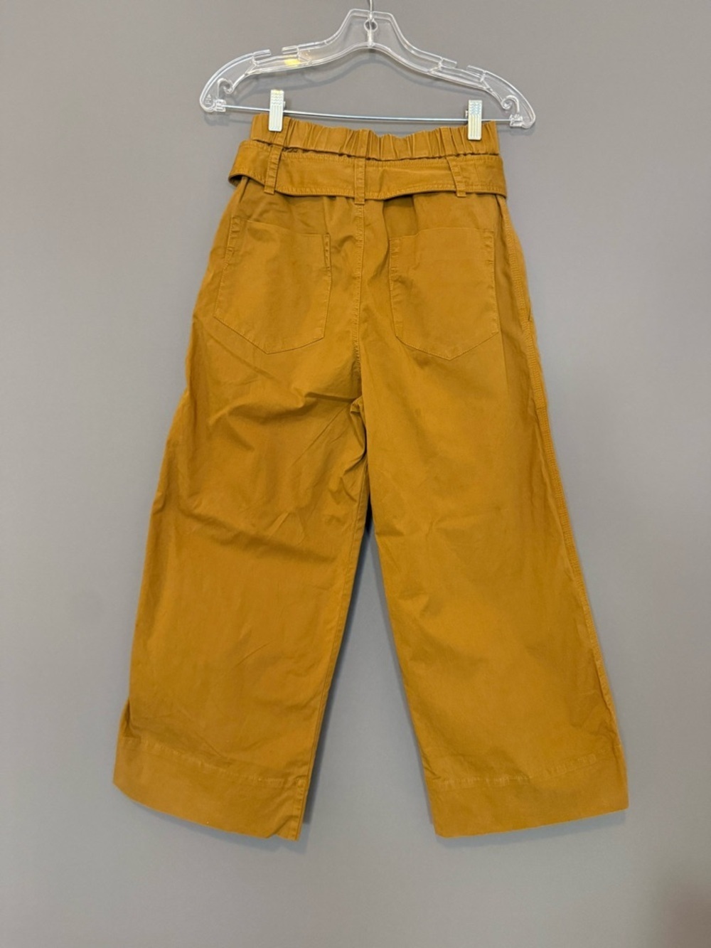 Proenza Schouler White Label Belted Wide Leg Cropped Pants Brown Quiet Luxury 0 - Picture 3 of 12